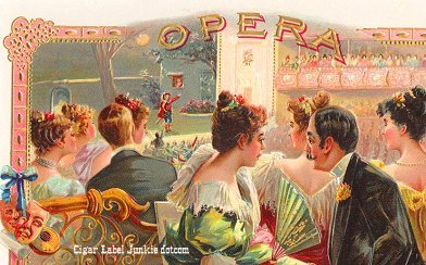 Opera cigar box label
