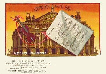 the arts - plays/opera theme cigar label