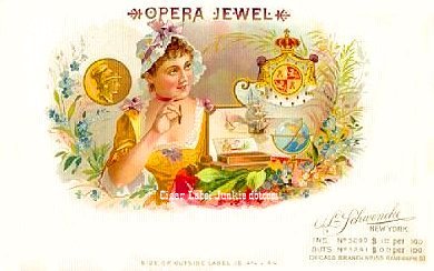 Opera Jewel cigar box label