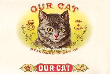 Our Cat- cigar box label
