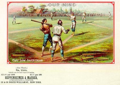 Our Nine- cigar box label