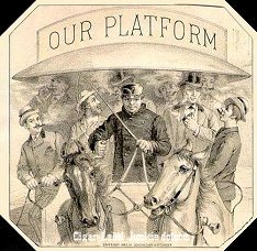 Our Platform cigar box label