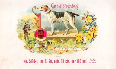 Good Pointers 2- cigar box label