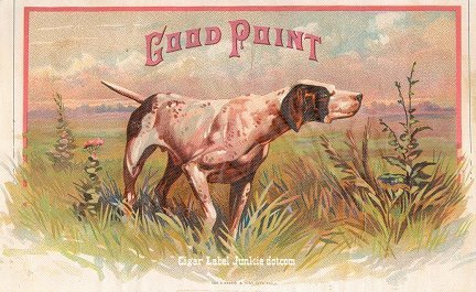 Good Pointer- cigar box label