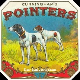 Pointer- cigar box label