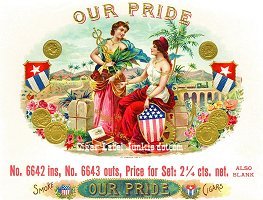 Our Pride cigar box label