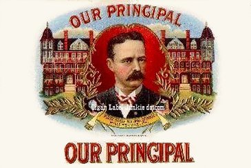 Our Principal cigar box label