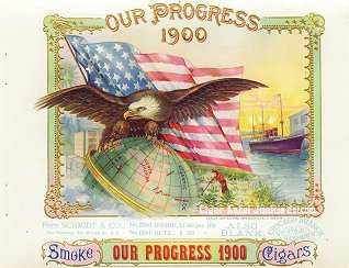 Our Progress cigar box label
