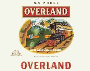 Overland newer cigar box label