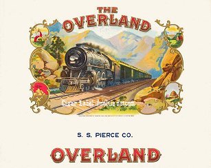 trains cigar box label