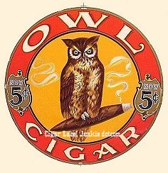Owl- cigar box label