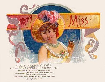 Merry Miss- cigar box label