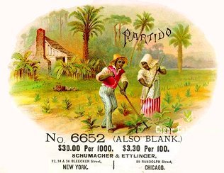 Partido cigar box label