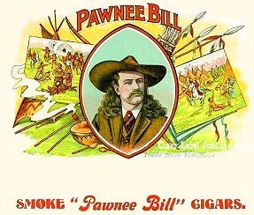 Pawnee Bill cigar box label
