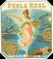 Perla Real outer cigar box label