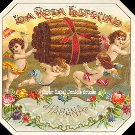 La Rosa Especial- cigar box label