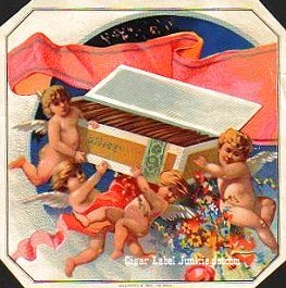 UT Cherubs- cigar box label