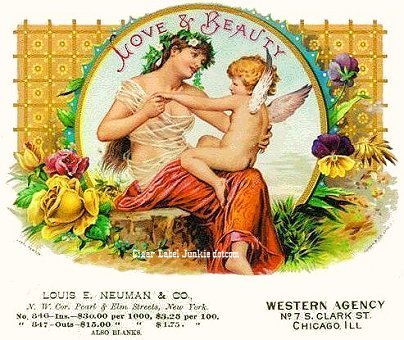 Love & Beauty- cigar box label