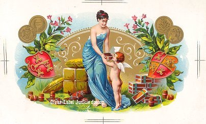 UT Cherub Box-cigar box label