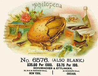Philopena cigar box label