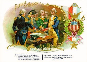 Pledge of Honor cigar box label
