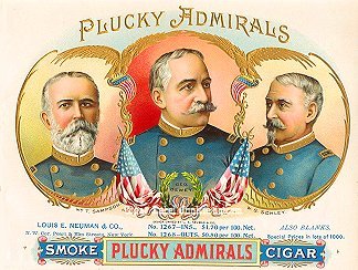 Plucky Admirals cigar box label