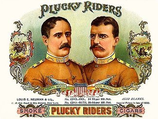 Plucky Riders cigar box label