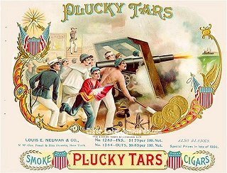 Plucky Tars cigar box label