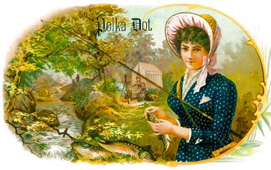 Polka Dot cigar box label