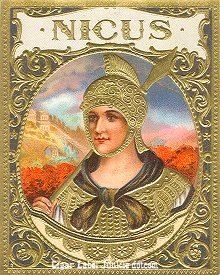 Nicus- cigar box label