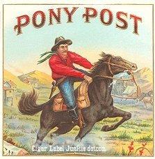Pony Post cigar box label