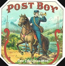 Post Boy cigar box label