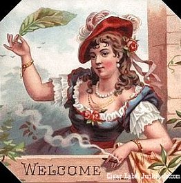 Welcome- cigar box label