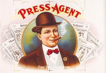 Press Agent cigar box label