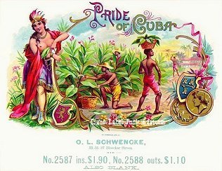 Pride of Cuba cigar box label