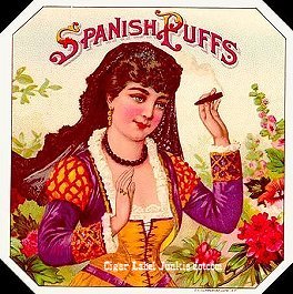 Spanish Puffs- cigar box label