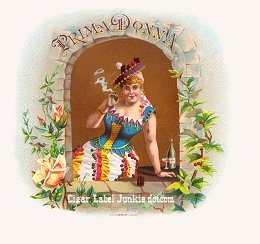 Prima Donna-cigar box label