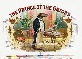 Prince Gators_person- cigar box label