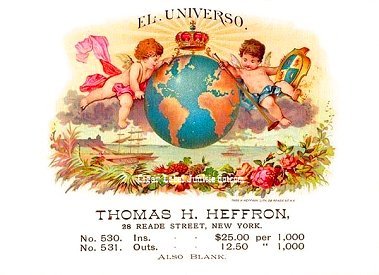 El Universo- cigar box label