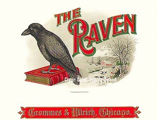 The Raven- cigar box label