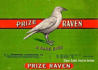 Prize Raven- cigar box label