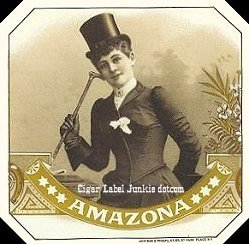 Amazona- cigar box label