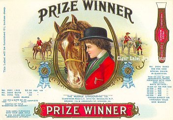 Prize Winner- cigar box label