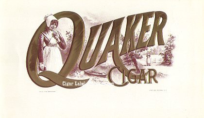 Quaker inner cigar label