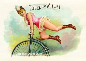 Queen Wheel cigar box label