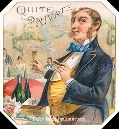Quite Private- cigar box label