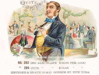 Quite Private-cigar box label
