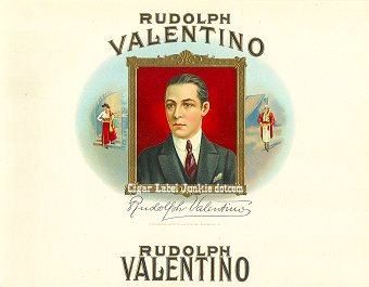 Rudolph Valentino-inner cigar label