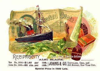 Reciprocity cigar box label