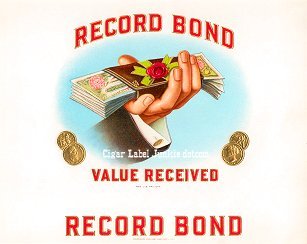 Record Bond inner cigar label